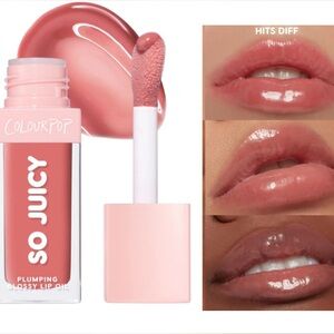 ColourPop Fresh Kiss Glossy Lip Oil Hits Diff Pinky Nude Peppermint Cookie Scent